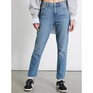 PacSun Medium Blue Wash High Rise Tapered Denim Mom Jeans Size 26
